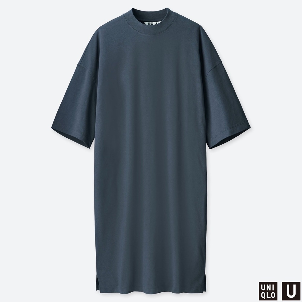 Oversized Half Sleeve T-Shirt Dress- UNIQLO